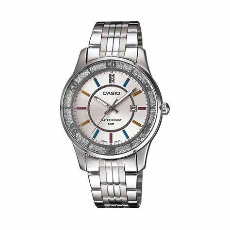 CASIO & VINTAGECasio LTP - 1358D - 7AVDF Women's Watch - Silver Dial, Stainless Steel BraceletWATCHESEcecile