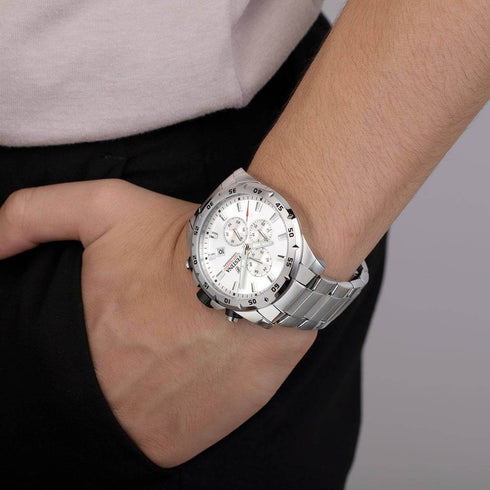 Festina F20463/1 Men’s Sport Chronograph – Silver Dial, Steel 45 mm