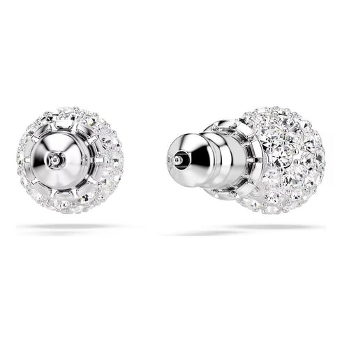 Swarovski 5700290 Pendientes Dextera - Rodio y esfera de cristal transparente