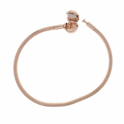 Pandora Moments Snake Chain Bracelet - 14k Rose Gold-Plated, 18 cm
