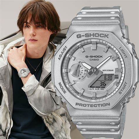 CASIO G - SHOCKCasio G - Shock GA - 2100FF - 8AER Men's Analog - Digital Watch - Metallic SilverWATCHESEcecile