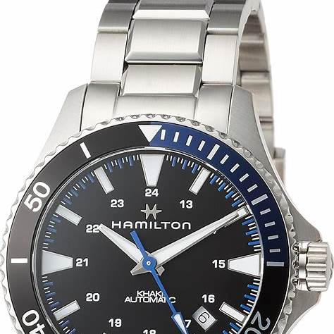 Hamilton Khaki Navy Scuba Auto H82315131 - 40mm Edelstahl, schwarzes Zifferblatt, automatisches Uhrwerk