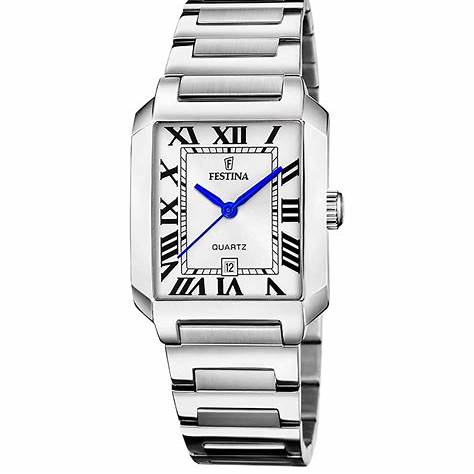 Festina F20679/1 On the Square – 29 mm Rectangular Silver Watch, Date