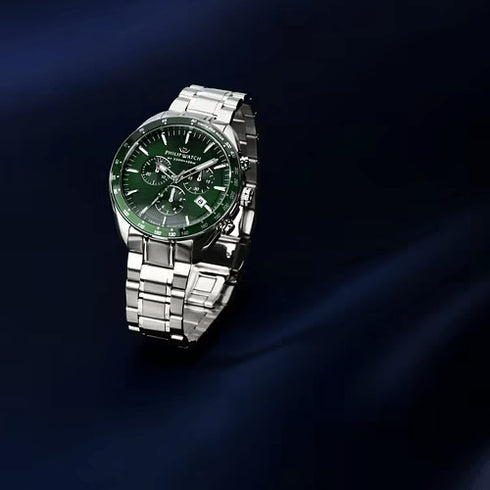PHILIP WATCHPhilip Watch Blaze R8273995019 Men's Chronograph Watch - Stainless Steel, Green DialWATCHESEcecile