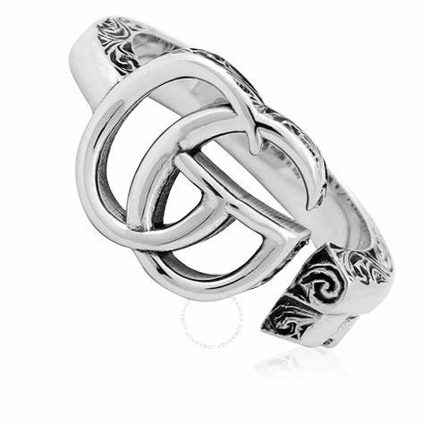 Porte-clés Gucci GG Marmont en argent sterling - Taille 6