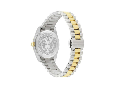 Versace VE0E00425 Millenyium Lady 32 mm Quartz – Green Dial, Two-Tone Steel