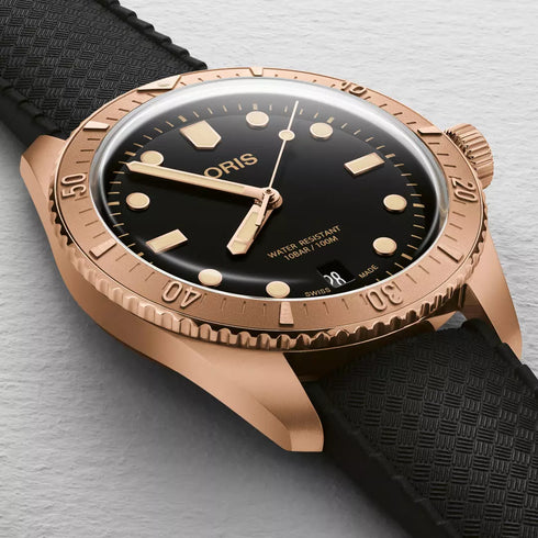Oris Divers Sixty-Five Cotton Candy Sepia 38 mm - Cassa in bronzo, quadrante nero, automatico