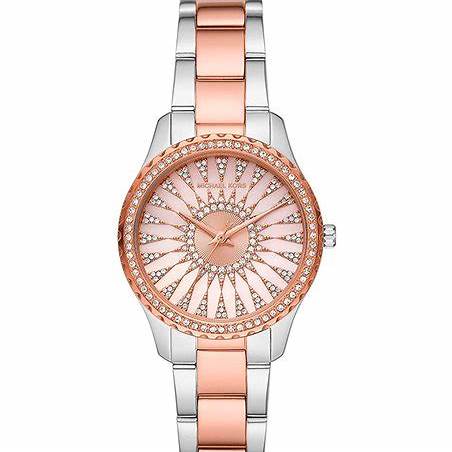 Orologio Michael Kors Layton MK6894 Donna - Bicolore, impreziosito da cristalli