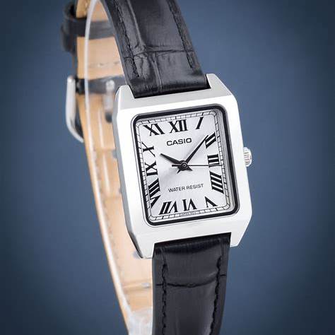 CASIO & VINTAGECasio LTP - B150L - 7B1EF Women's Analog Quartz Watch - Silver Dial, Black Leather StrapWATCHESEcecile