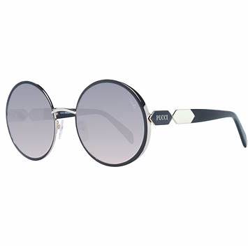 Emilio Pucci EP0170 5705B Lunettes de soleil pilote pour femme - monture multicolore, verres dégradés, Ø 57mm