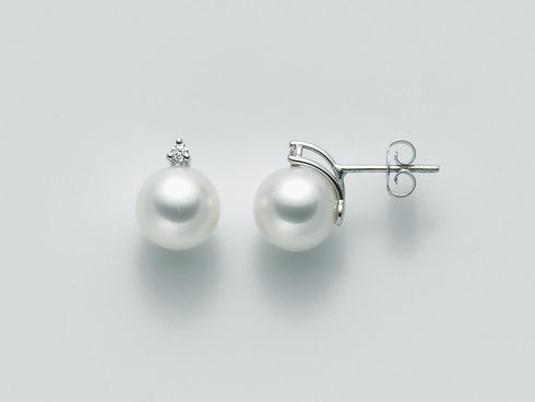 MILUNAMiluna PPR859BM_005 Women's Earrings - 18K White Gold with White Pearls and DiamondsJEWELRYEcecile