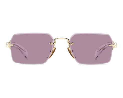 DAVID BECKHAMDavid Beckham DB 7109/S LOJ/4S Men's Sunglasses - Gold Frame, Plum LensesEYEWEAREcecile