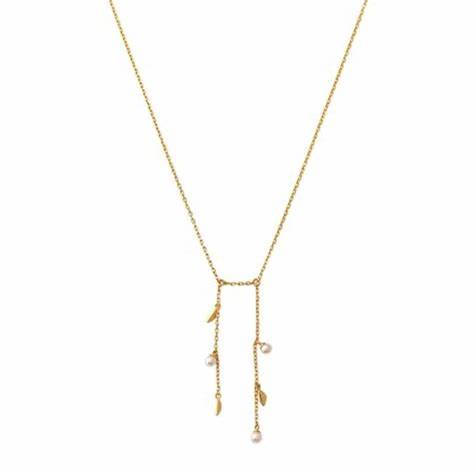 Majorica Romea Necklace 16580.01.1.000.010.1 – 925 Silver, 4mm White Pearls, Gold-Tone