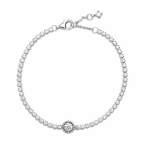PANDORAPandora Sparkling Halo Tennis Bracelet 599416C01 - 18 - Sterling Silver, Cubic Zirconia, 18cmBIJOUXEcecile