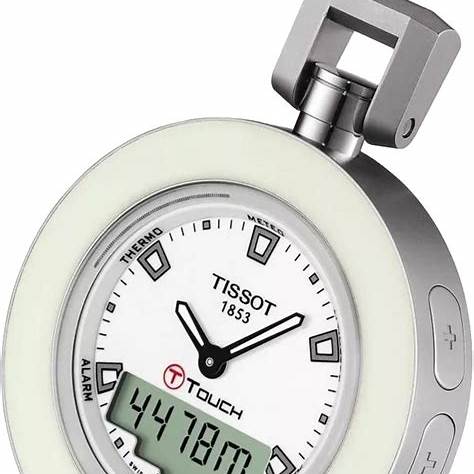 Reloj Tissot Pocket Touch Hombre - Esfera blanca, caja de titanio, pantalla digital multifunción