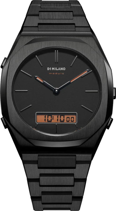 D1 MILANOD1 Milano Module 1385 D1 - DGBJ02 Men's Watch - Black Stainless Steel, Analog - Digital DisplayWATCHESEcecile