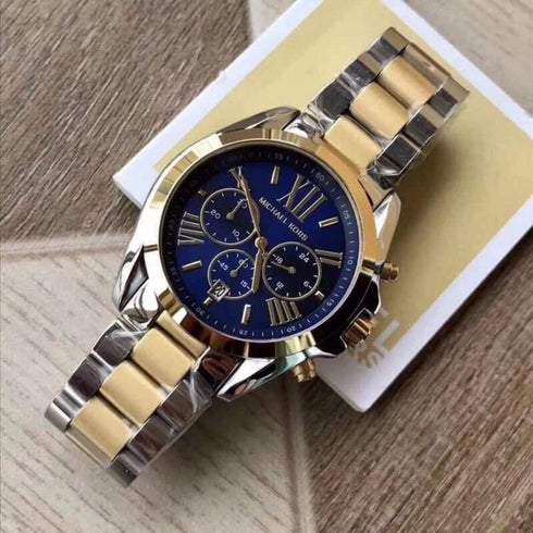 MICHAEL KORSMichael Kors Bradshaw MK5976 Women's Two - Tone Watch - Blue DialWATCHESEcecile