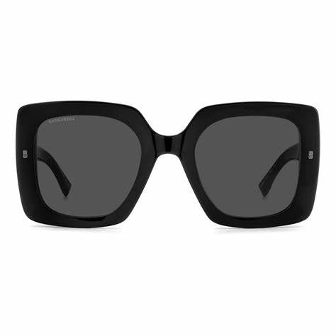 Dsquared2 D2 0063/S Women's Sunglasses – Black Frame, Grey Lenses, 53mm