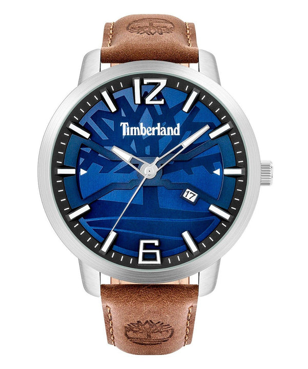 TIMBERLANDTimberland Clarksville TBL15899JYS03‑G Men’s 48mm Blue Dial Leather WatchWATCHESEcecile