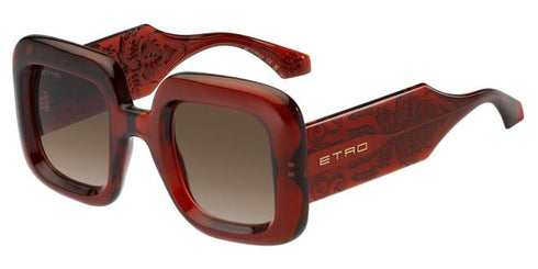 Etro 0015/S 2LF-HA Women's Square Sunglasses - Bordeaux Frame, Brown Lenses