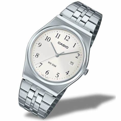 CASIO & VINTAGECasio MTP - B145D - 7BVEF Men's Watch - White Dial, Stainless Steel BraceletWATCHESEcecile