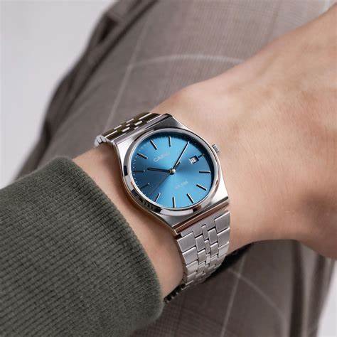 CASIO & VINTAGECasio MTP - B145D - 2A2VEF Men's Watch - Blue Dial, Stainless Steel BraceletWATCHESEcecile