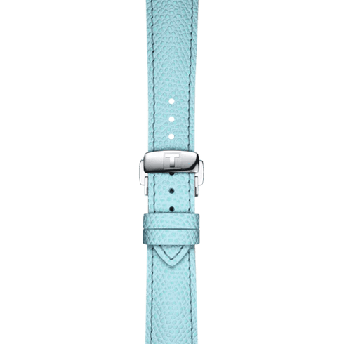 TISSOTTissot Chemin des Tourelles Powermatic 80 Women's Watch - 34mm Stainless Steel Case, White Dial, Light Blue Leather StrapWATCHESEcecile