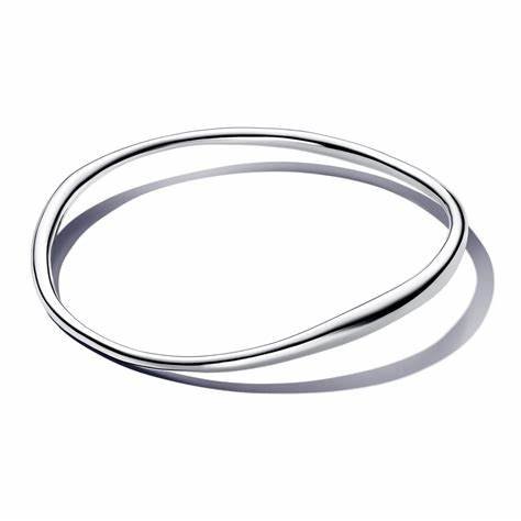 PANDORAPandora 593317C00 - 2 Organically Shaped Bangle - Sterling Silver, Size 19 cmBIJOUXEcecile