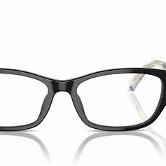 Emporio Armani EA3238U 5017 54 Women's Eyeglasses - Shiny Black Frame, Clear Lenses