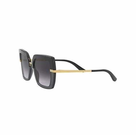 Dolce & Gabbana DG4373 3246/8G Women's Sunglasses - Black/Gold Frame, Gray Gradient Lenses