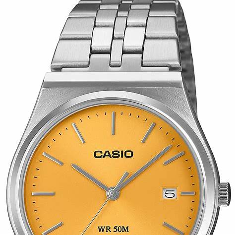 CASIO & VINTAGECasio MTP - B145D - 9AVEF Men's Analog Watch – Yellow Dial with Stainless Steel BraceletWATCHESEcecile