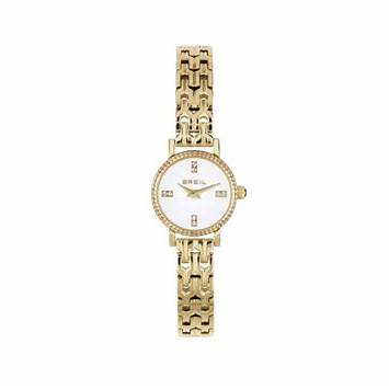 Breil Darling TW2020 Montre à quartz pour femmes - cadran blanc, bracelet en acier inoxydable doré