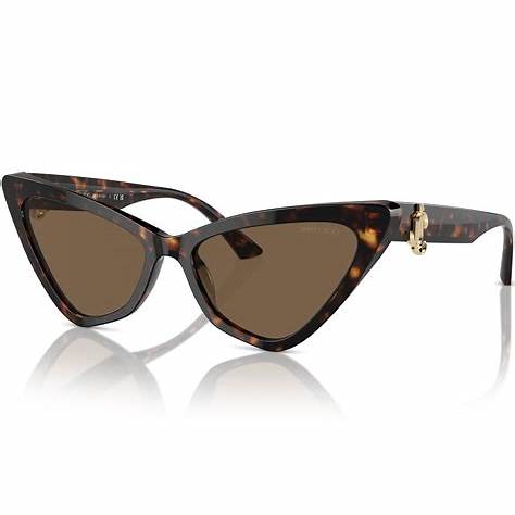 Jimmy Choo JC 5008 Women's Sunglasses - 55mm, Havana Frame with Brown Lenses