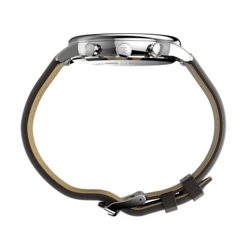 Timex TW2W76200A Men’s “Chicago” 45mm Blue Dial Brown Leather Strap Watch