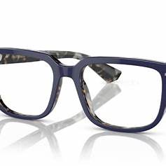 Dolce & Gabbana DG3380 3423 U 54 Men's Square Eyeglasses - Blue on Blue Havana Frame