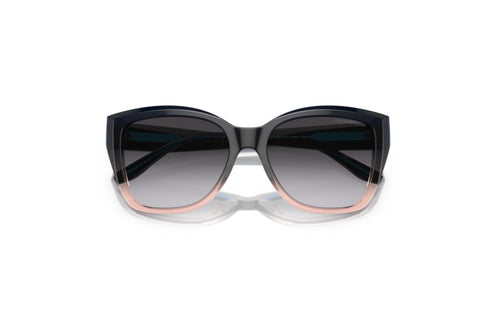 Lunettes de soleil Emporio Armani EA4198 5991-8G pour femme - monture bleu/orange dégradé, verres gris dégradé, 55mm
