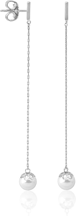 MAJORICAMajorica 16342.01.2.000.010.1 Women's Earrings – Rhodium - Plated Silver, Simulated PearlBIJOUXEcecile
