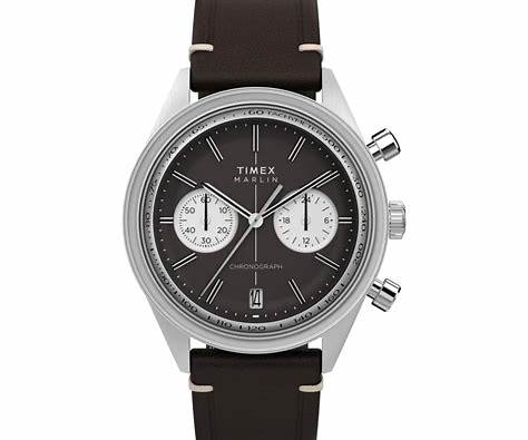 Timex TW2Y24700 Marlin Jet 40mm Quartz Chronograph Brown Dial & Leather Strap
