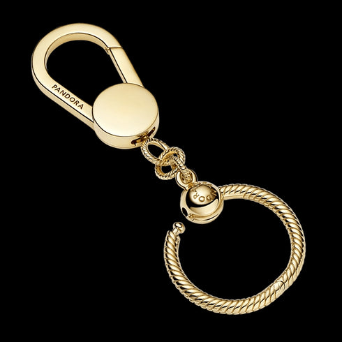 PANDORAPandora Moments Small Bag Charm Holder 362237C00 - 14k Gold - Plated, Engravable ClaspBIJOUXEcecile