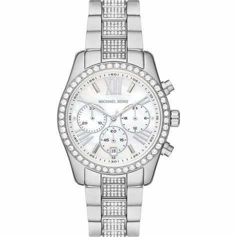 Michael Kors MK7243 Damen Lexington Edelstahl Chronograph Uhr