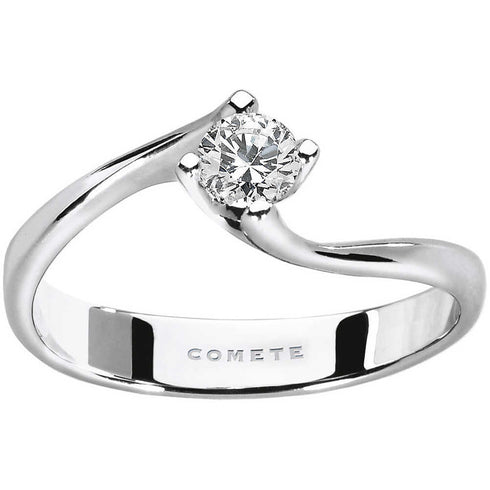 COMETEComete ANB2037 18K White Gold Diamond Solitaire Ring – 0.17 ct G‑SIJEWELRYEcecile