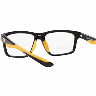 Emporio Armani EA3220U 5017 57 Gafas para Hombre - Montura Negro Brillante, Lentes Transparentes