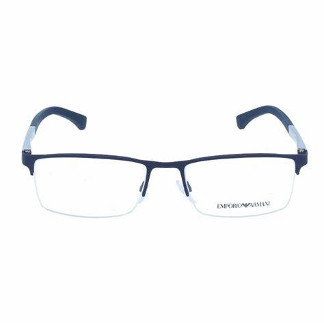 Lunettes Homme Emporio Armani EA1041 3131 53 - Monture bleu mat, verres clairs