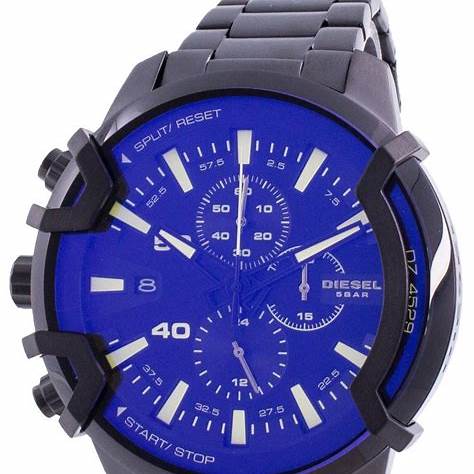 Diesel DZ4529 Men's Watch - Black Dial, Black Stainless Steel Bracelet