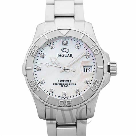 JAGUARJaguar Women's Swiss Quartz Diver Watch - Model J870/1, Stainless Steel, Mother - of - Pearl DialWATCHESEcecile