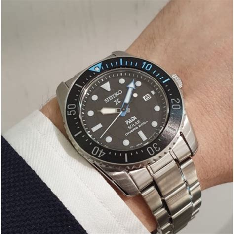 Reloj de hombre Seiko Prospex SNE575P1 PADI Solar Diver's 200m Black Dial