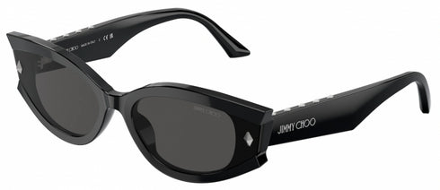 Jimmy Choo JC 5015U Damen-Sonnenbrille - 62mm, schwarzer Rahmen mit dunkelgrauen Gläsern