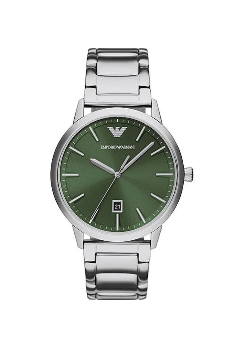 Emporio Armani AR11575 Ruggero Men's Watch - Green Dial, Stainless Steel