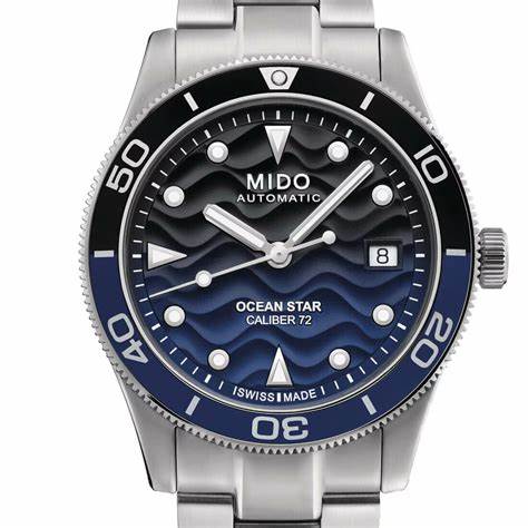 MIDOMido Ocean Star 39 M026.907.11.041.00 Automatic Men's Watch – Blue Dial, Stainless Steel BraceletWATCHESEcecile