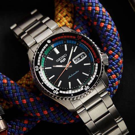 SEIKOSeiko 5 Sports SRPK13K1 Automatic Men's Watch - Black Dial, Stainless Steel BraceletWATCHESEcecile